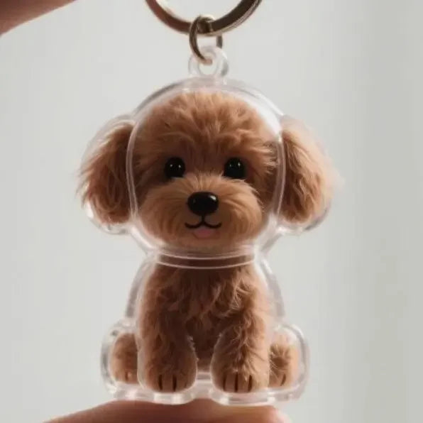 Dog Hair Keepsake Keychain — Personalized Memory Pendant & Pet Remembrance Gift