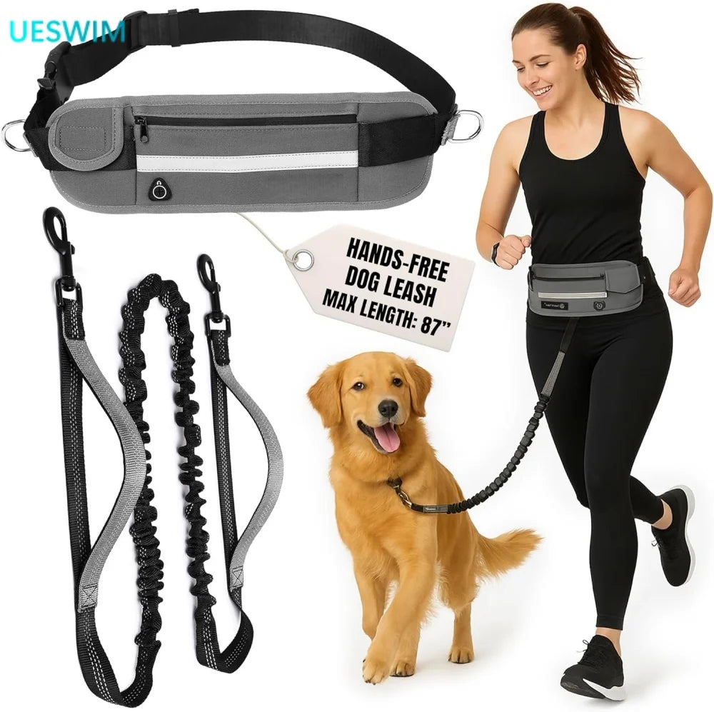 Hands‑Free Bungee Dog Leash — Reflective, Comfortable & Built for Active Lifestyles