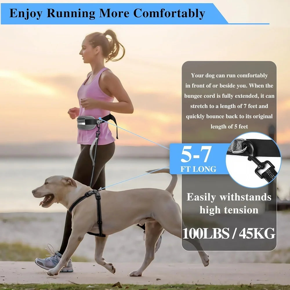 Hands‑Free Bungee Dog Leash — Reflective, Comfortable & Built for Active Lifestyles