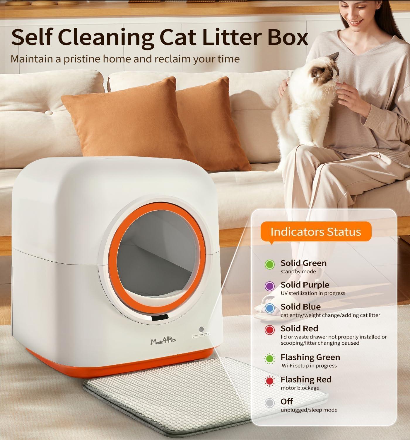 60L Automatic Self-Cleaning Litter Box