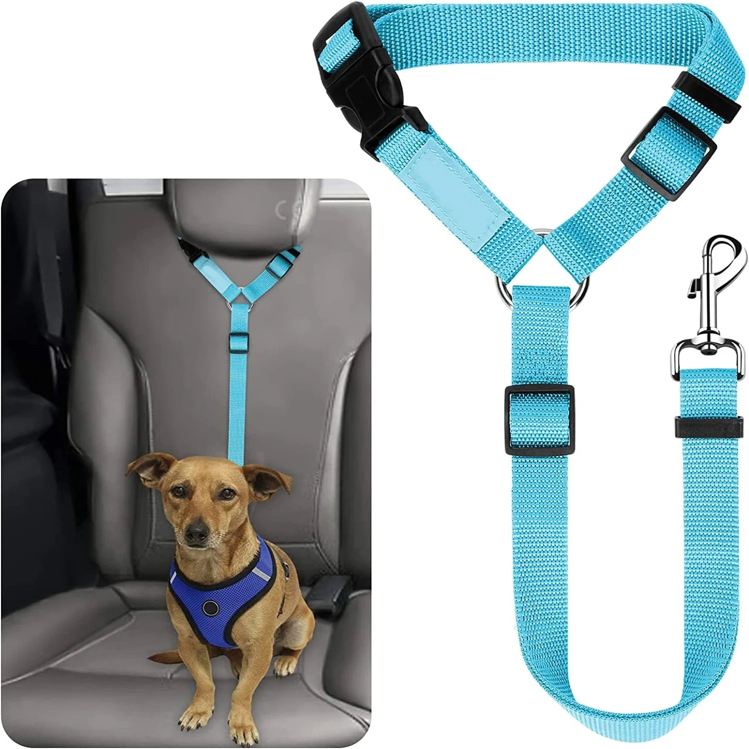 Adjustable Reflective Pet Car Seat Belt – Travel Safety Leash for Dogs & Cats