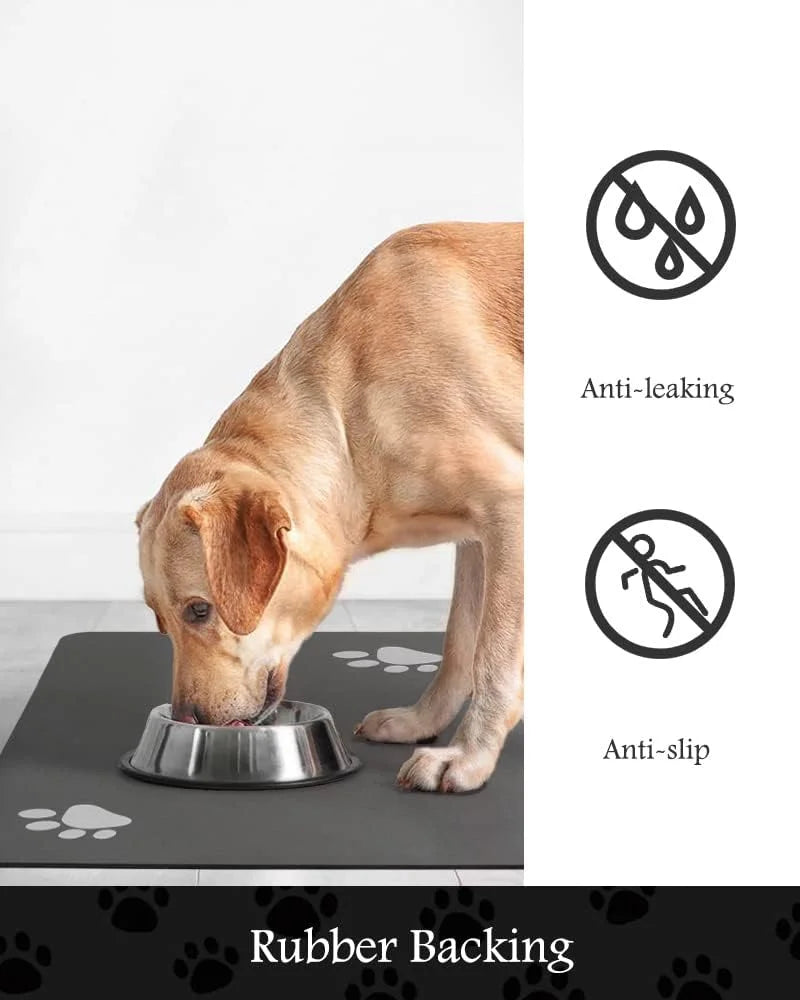 Waterproof Non-Slip Pet Feeding Mat Set
