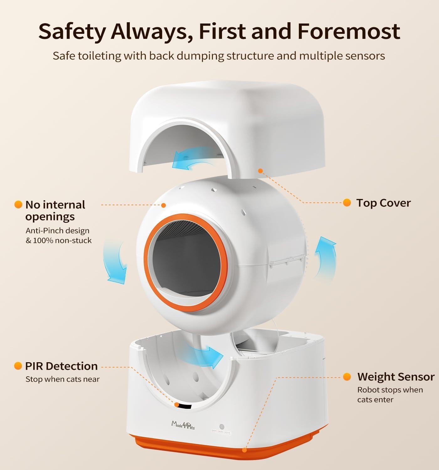 60L Automatic Self-Cleaning Litter Box