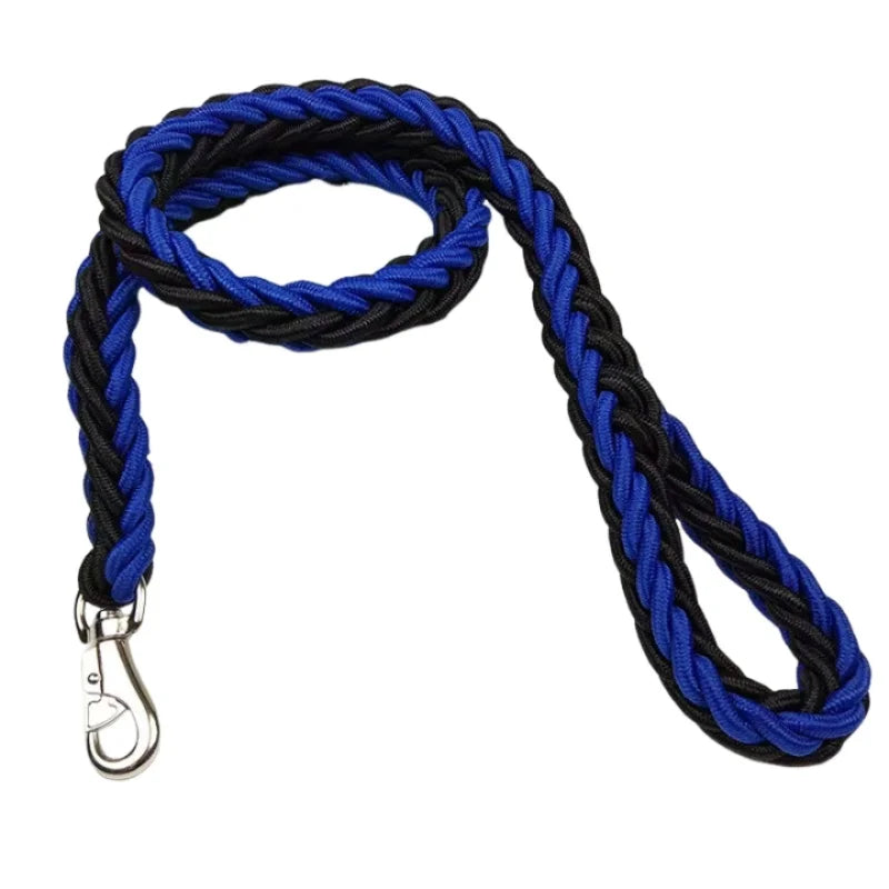 Heavy‑Duty Nylon Braided Dog Leash — Thick Rope Lead for Large Dogs & Strong Pullers