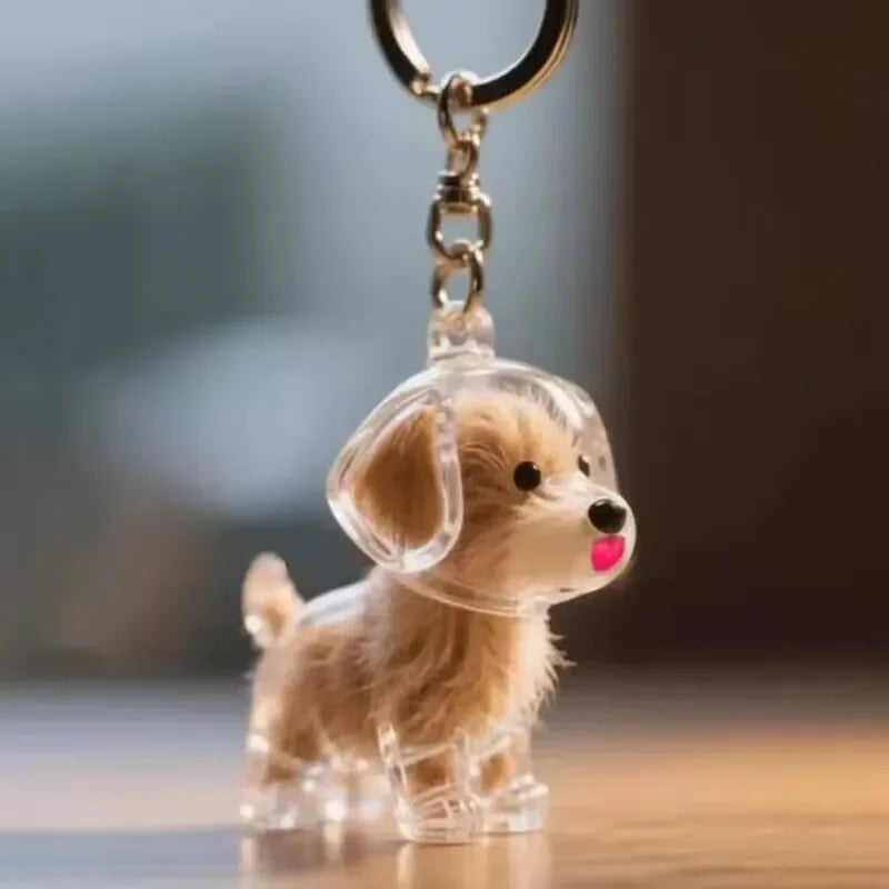 Dog Hair Keepsake Keychain — Personalized Memory Pendant & Pet Remembrance Gift